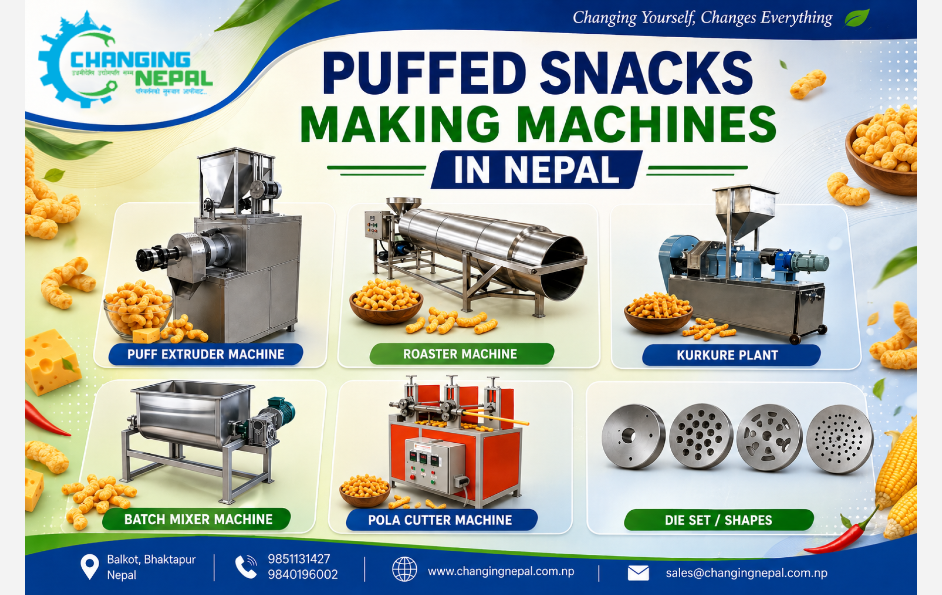 Puffed Snacks Making Machines in Nepal