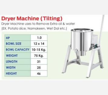 Dryer Dehydro Machine